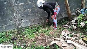 horny farm girl got a good doggy style session in her farm land with her stepbrother