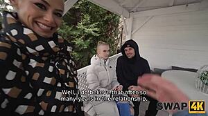 Young 18+ Couple Seduces Girl for Threesome Nail!