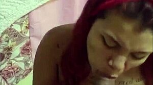 Young stepmother with small tits cheats on husband by fucking stepson's huge cock in POV