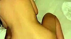 asian pornstar takes rough training on big black cock