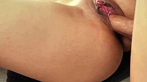 Hazel Heart Frosts Cupcakes and Her Butthole with Monster Cock in Missionary