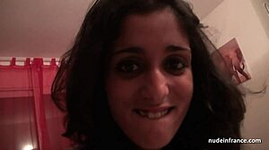 amateur french european couple in casual home video