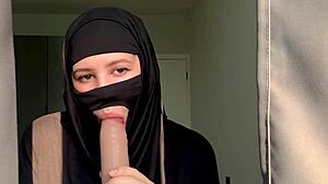 slutty muslim teacher deepthroats and gets facial