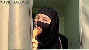slutty muslim teacher deepthroats and gets facial