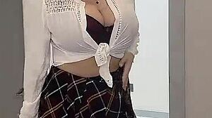 Neighbor With Natural Tits Visits Your Room!