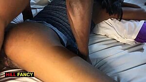 Beautiful blonde amateur teen bends over for doggy style in bedroom