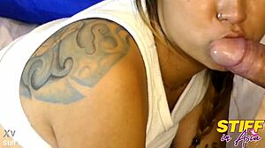 Petite Asian Babe With Big Tits Licks Interracially