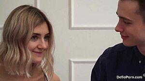 lovely sweetie stretches her body and receives special care