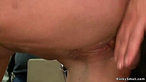 Busty milf undergoes hardcore fisting and fucking in public domination