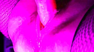 I squirt on my pink dildo.