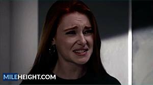 Bratty teen Elsa Jean loses control riding old professor Mark Wood