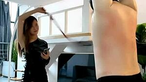 Chinese Beautiful Mistress Yihuan Femdom Whipping