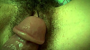 Hairy Horny Pussy Closeup As Big Dick Teases Wet Clit And Beaver