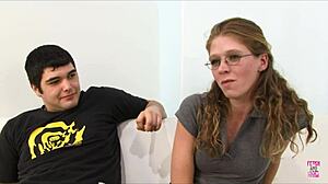 Can this smoking hot brunette girlfriend handle rough fucking from another man while her boyfriend watches?