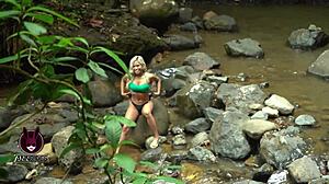 Fucking Stranger In Waterfall Gets Caught