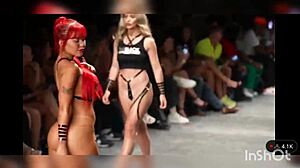 Exciting Swim Suit Runway Show In Black Tape Edition