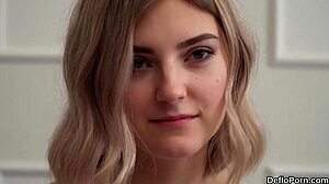 lovely sweetie stretches her body and receives special care