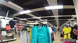 Charming czech cutie gets tempted in the shopping centre and screwed in pov