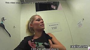 Charming czech cutie gets tempted in the shopping centre and screwed in pov
