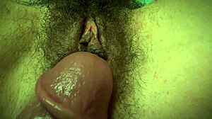 Hairy Horny Pussy Closeup As Big Dick Teases Wet Clit And Beaver