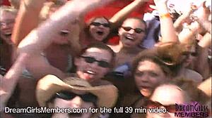 Bikinis, boobs, and pussy flashing at texas beach party