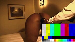 Amateur rides big black cock until cumshot on her big ass