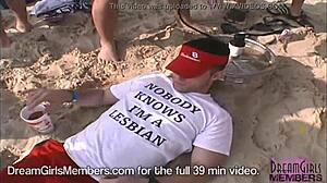 Bikinis, boobs, and pussy flashing at texas beach party