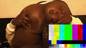 Amateur rides big black cock until cumshot on her big ass