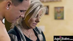 Older Woman Gagging On A Young 18+ Man Meat Making It Wet