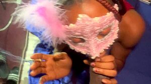 sexy young afrolatina gives amazing blowjob to daddy