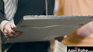 Older Woman Gagging On A Young 18+ Man Meat Making It Wet