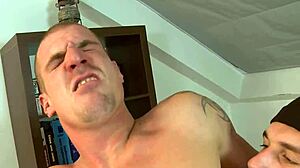 Gay man sucks cock for bareback jizz pleasure