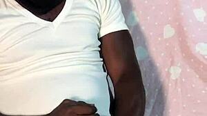 bbc cock receives a sloppy handjob from a milf lover