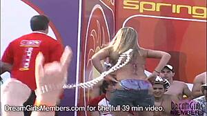 Bikinis, boobs, and pussy flashing at texas beach party