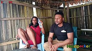 Ebony Babe Fucked With Monster Cock In Beach House.