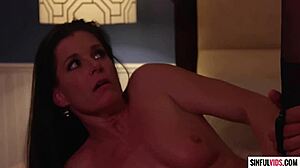 Hot Brunette Cougar India Summer Has Bedroom Sex