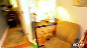 Does Astrid suck cock before getting banged?