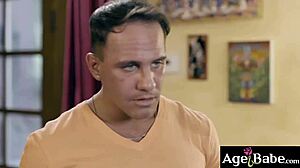 Older Woman Gagging On A Young 18+ Man Meat Making It Wet