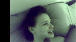 My bully stuffs my girlfriend's mouth with his huge black dick.