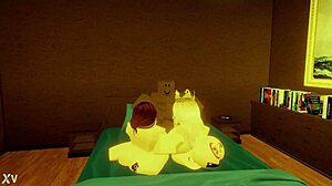 Robloxian BBC Dominates Two Snowbunnies In Bed