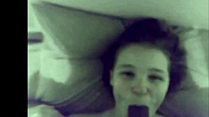 My bully stuffs my girlfriend's mouth with his huge black dick.