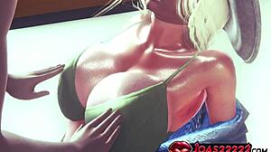 Hot Teen in Bikini Enjoys Sensual Breast Massage and Wet Pussy Fingering