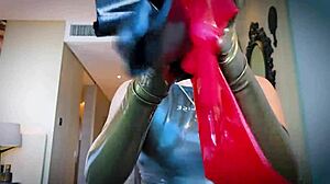 latex gloves asmr session with rubber fetish