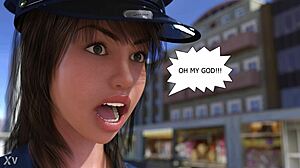 emma in a sexy public short film.