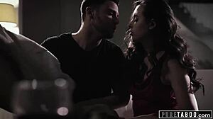 Evil lesbian stepmom uses hot stepson to get dates