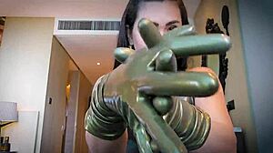 latex gloves asmr session with rubber fetish