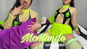 Delicious orgasm riding pillow squirt