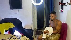 man watches his ebony wife get fucked for cash, creampie included