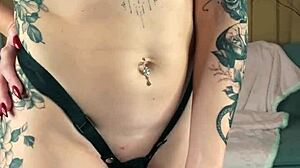 Hot Lady Tests Double Strapon on Punished Guy!