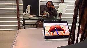 Student Watches Teacher Deepthroat Big Cock in Classroom Blowjob